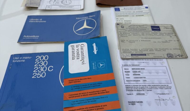 
								MERCEDES BENZ 200 W123 “STUPENDA ASI – TARGHE ORIGINALI” full									