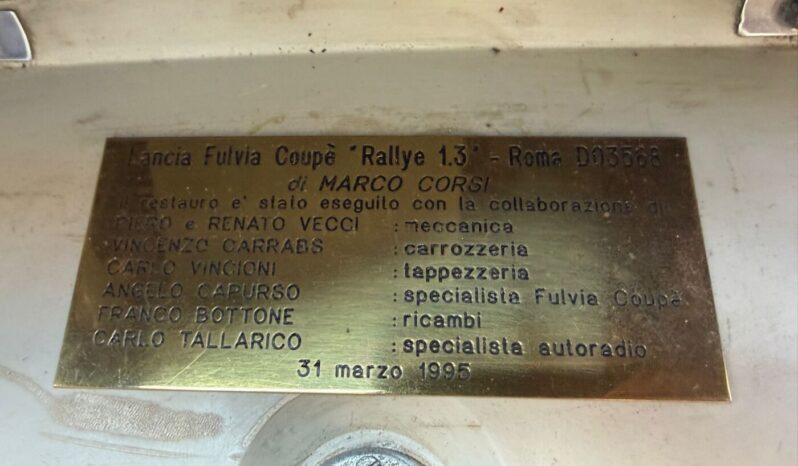 
								Lancia Fulvia 1.3 Rallye LEVA LUNGA ’68 restauro professionale full									